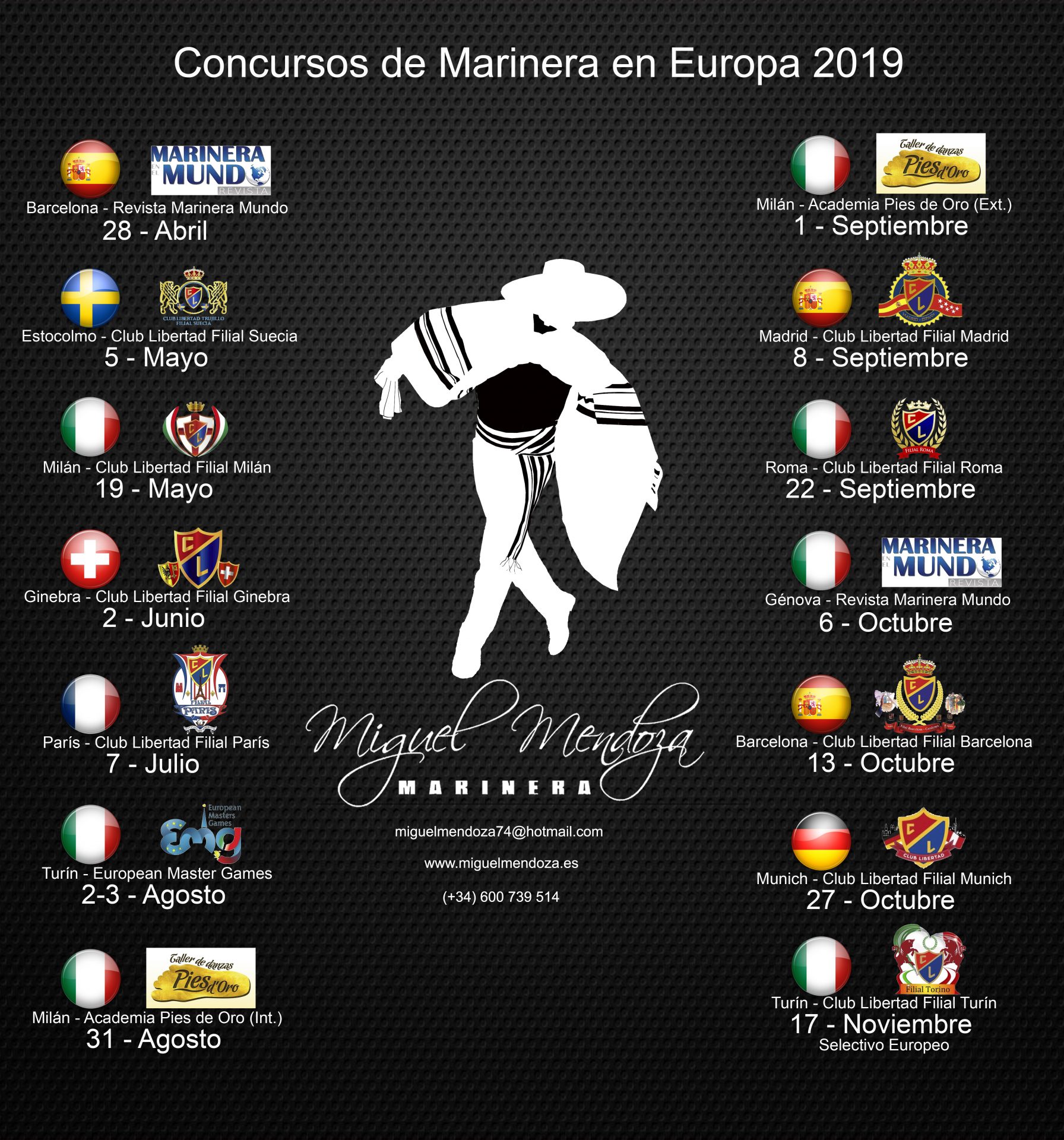 Concursos de Marinera en Europa 2019